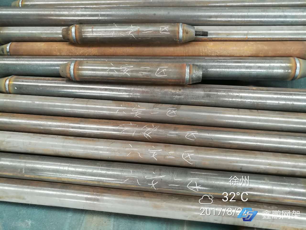 網(wǎng)架桿件加工現(xiàn)場