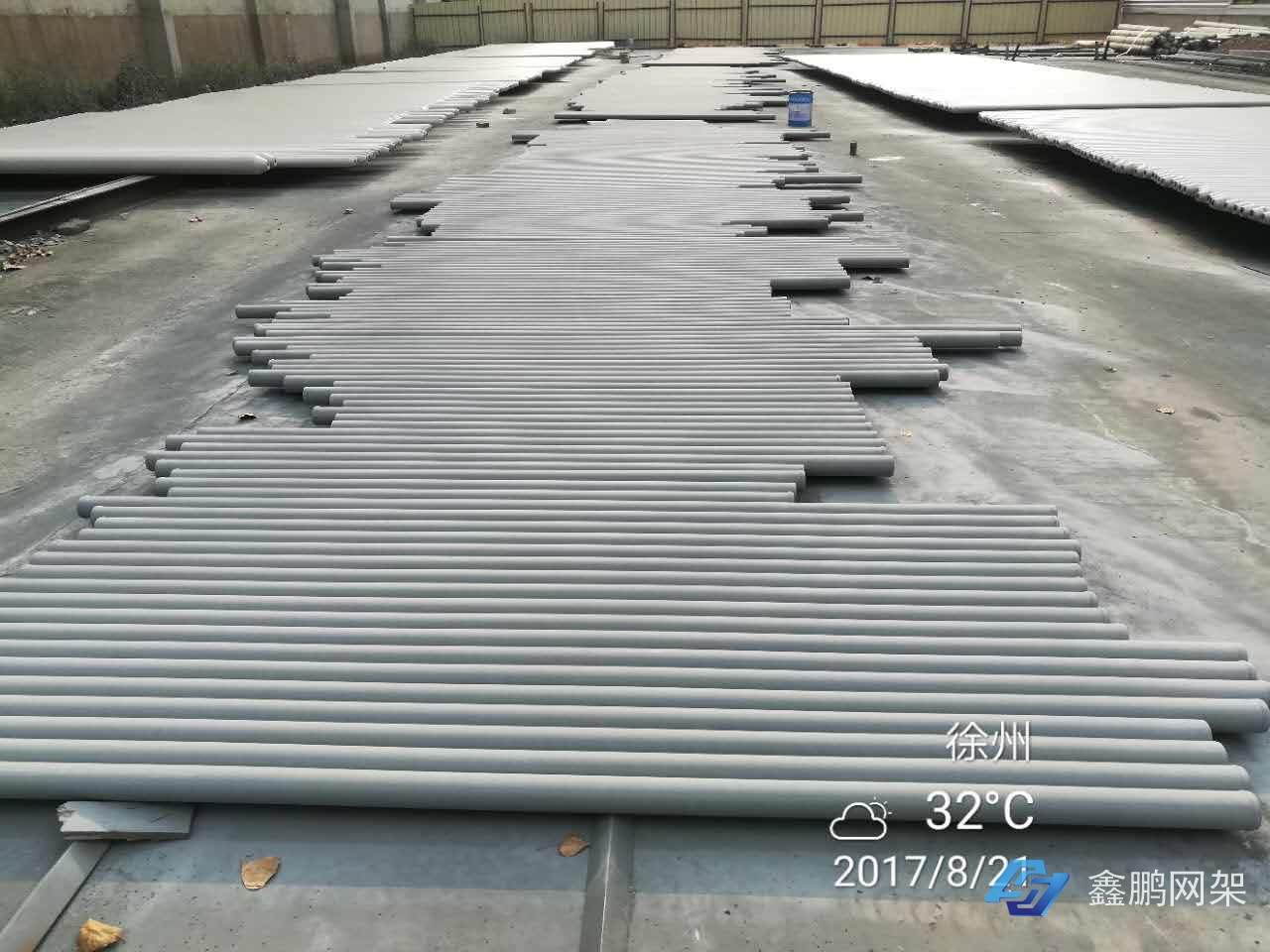 網(wǎng)架桿件加工現(xiàn)場